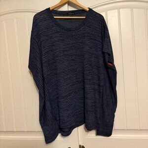 Lane Bryant Short Sleeve Sweater 22/24 Dark Blue Pullover Casual Classic Cozy